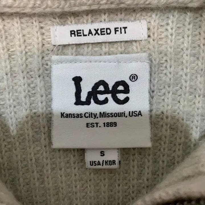 [SOLD OUT] S LEE 리 쿼터 하프 반집업 오트밀 니트