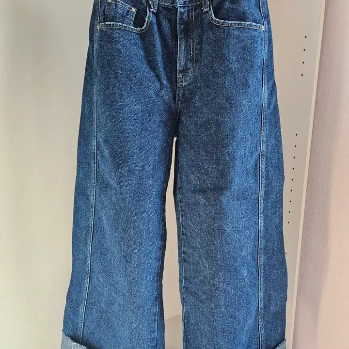 [BUNJANG] JePyeong Noi Wide Roll-Up Jeans / 제평 노이 와이드 롤업 청(새상품)