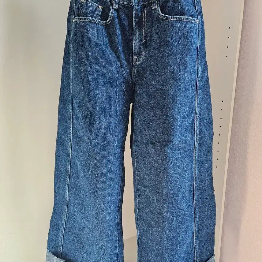 [BUNJANG] JePyeong Noi Wide Roll-Up Jeans / 제평 노이 와이드 롤업 청(새상품)