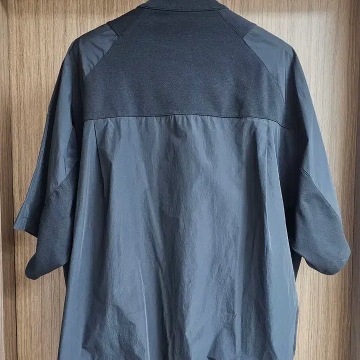 [BUNJANG] System Homme Oversized Half-Zip Short Sleeve T-Shirt - Black, Size 100 (Fits 105-107) / 시스템옴므 오버핏 반집업 반팔 100