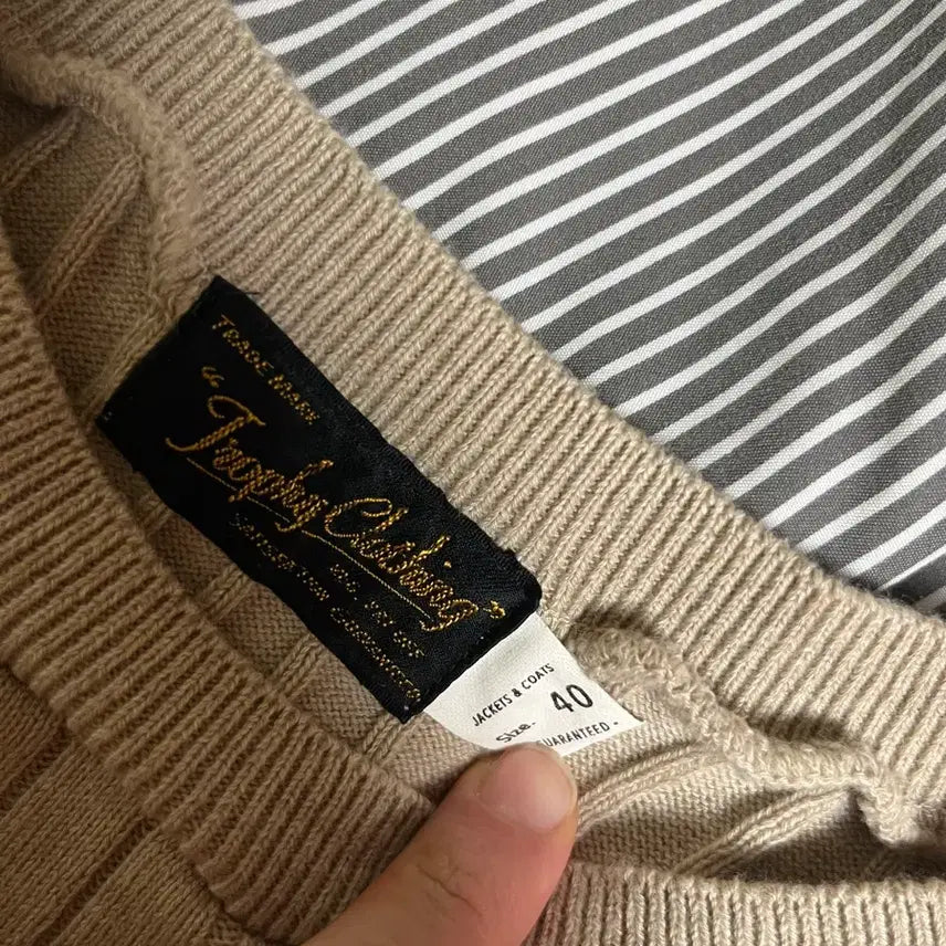 [BUNJANG] Tropical Clothing Cotton Vest Beige / 트로피클로딩 코튼 베스트 40