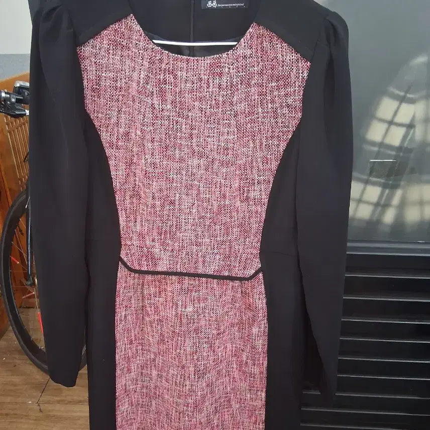 [BUNJANG] Black Tweed Dress / 블랙 배색 트위드 원피스