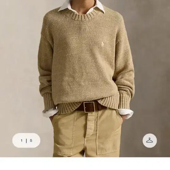 [BUNJANG] Polo Ralph Lauren Logo Cotton Crewneck Sweater / 폴로 랄프로렌 로고 코튼 크루넥 스웨터 M