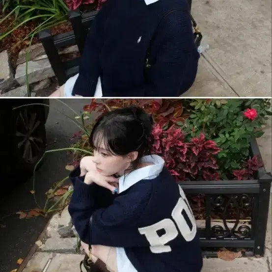 [BUNJANG] Polo Ralph Lauren Logo Cotton Crewneck Sweater / 폴로 랄프로렌 로고 코튼 크루넥 스웨터 M