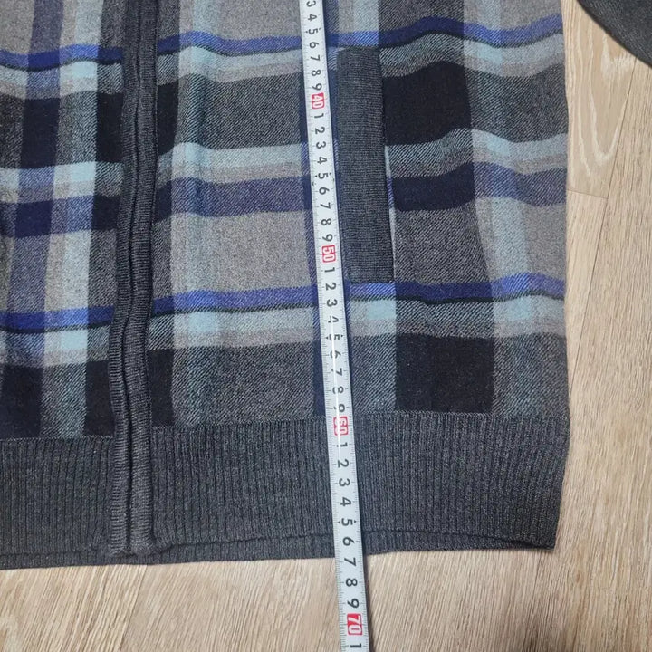 [BUNJANG] Burberry Check Pattern Wool Knit Zip-up Cardigan / 버버리 체크 패턴 울 니트 집업 가디건