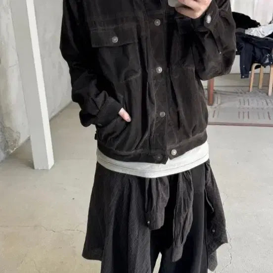 [BUNJANG] Politeru 24FW Camo Brown Trucker Jacket (First Edition) / 초판, 3) 폴리테루 카모 브라운 트러커