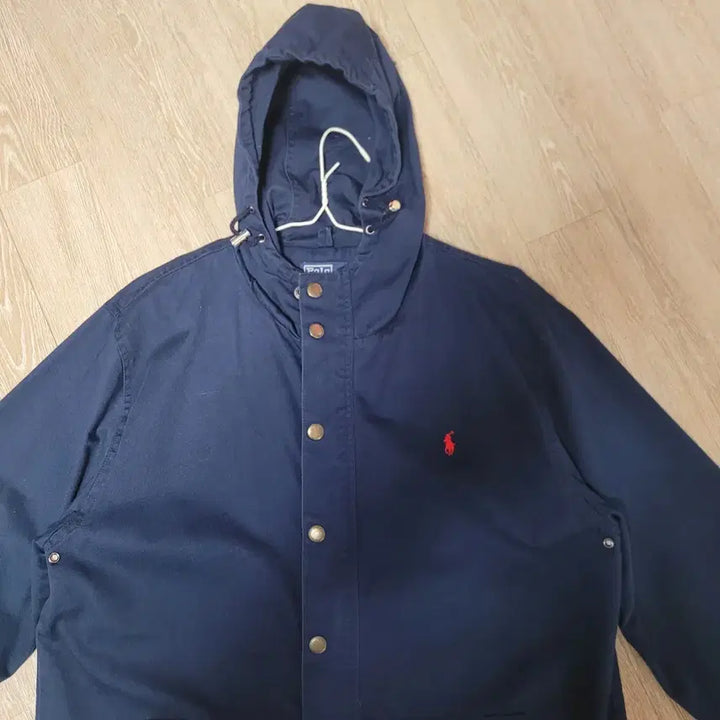 [BUNJANG] Polo Ralph Lauren Nova Check Navy Hooded Jacket / 폴로 USA 랄프로렌 노바체크 네이비 후드 자켓