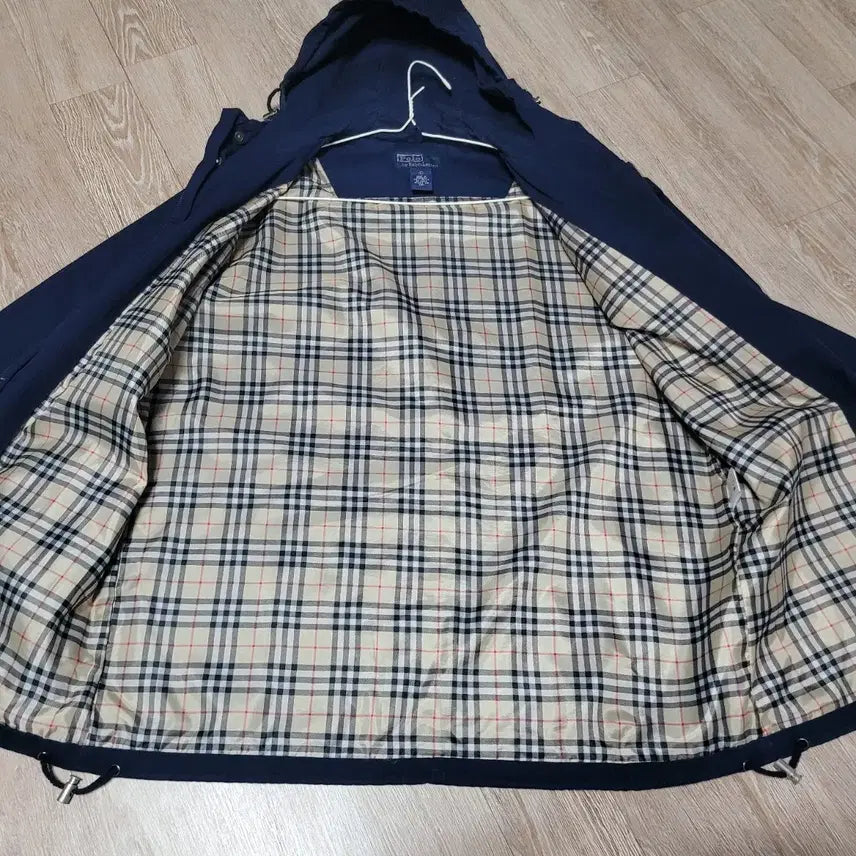 [BUNJANG] Polo Ralph Lauren Nova Check Navy Hooded Jacket / 폴로 USA 랄프로렌 노바체크 네이비 후드 자켓