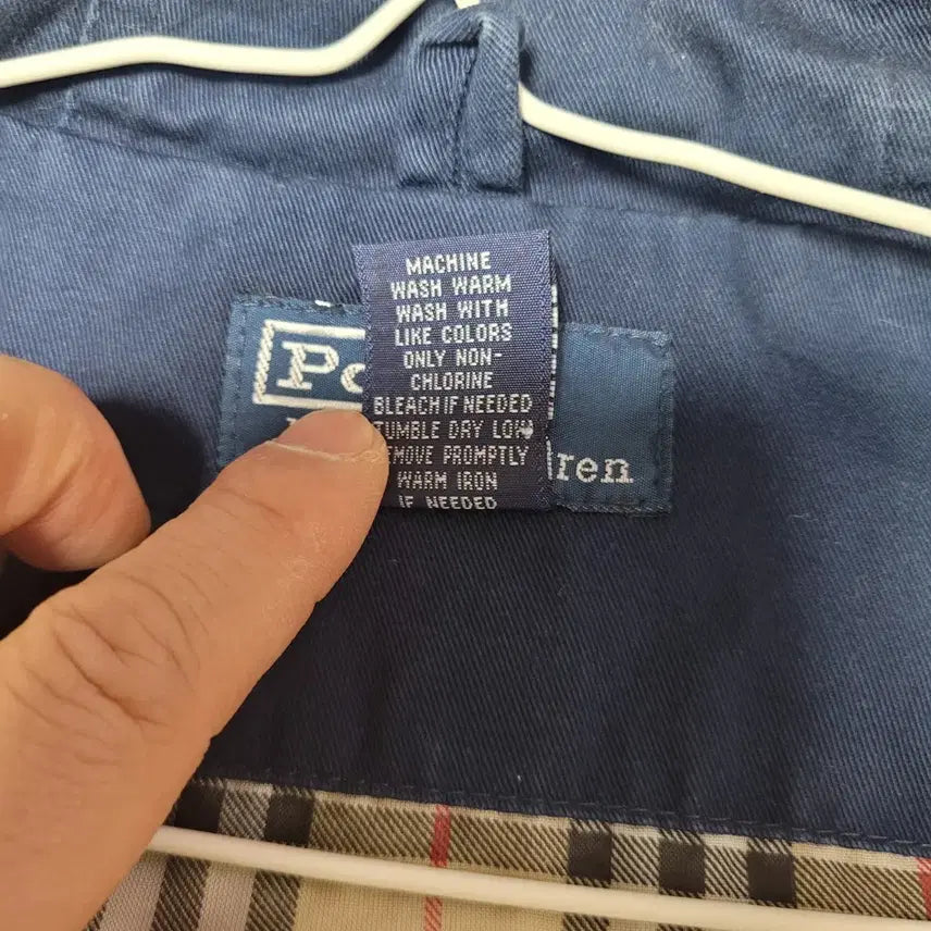 [BUNJANG] Polo Ralph Lauren Nova Check Navy Hooded Jacket / 폴로 USA 랄프로렌 노바체크 네이비 후드 자켓