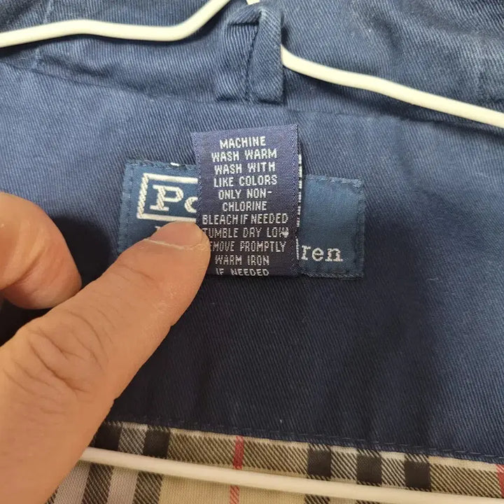 [BUNJANG] Polo Ralph Lauren Nova Check Navy Hooded Jacket / 폴로 USA 랄프로렌 노바체크 네이비 후드 자켓