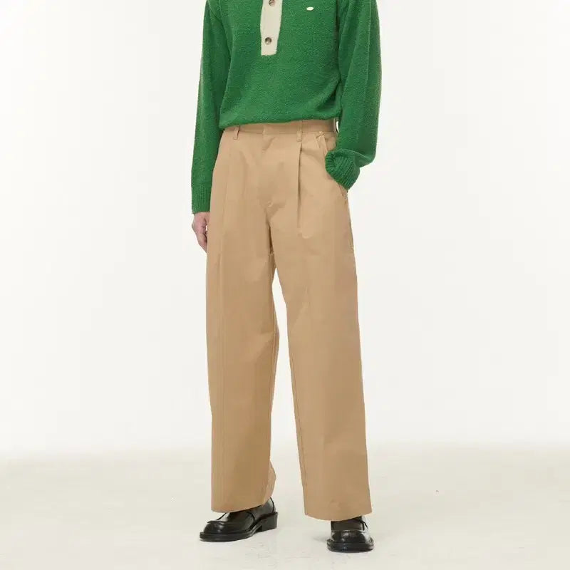 [BUNJANG] S SATUR One-Tuck Vinales Rivet Wide Pants / S SATUR 세터 원턱 비날레스 리벳 와이드 팬츠
