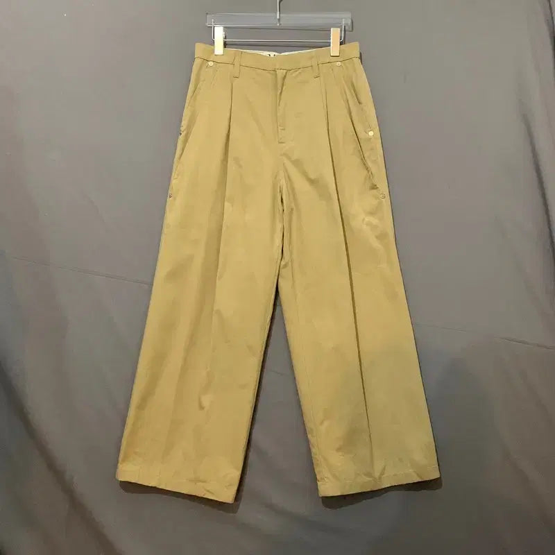 [BUNJANG] S SATUR One-Tuck Vinales Rivet Wide Pants / S SATUR 세터 원턱 비날레스 리벳 와이드 팬츠