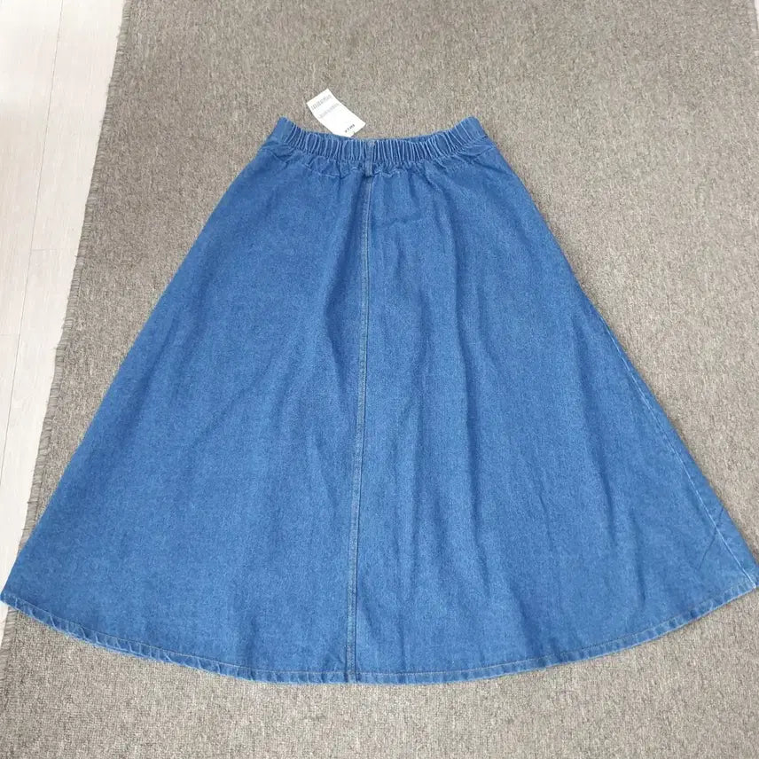 [BUNJANG] Banding Denim Skirt / 선물받은 이쁜 밴딩 청 스커트 프리사이즈 55~66  이옷 이뻐요 새옷
