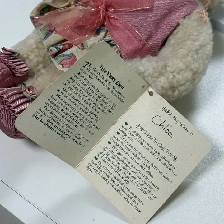 [BUNJANG] The Hen In The Holly Handmade Teddy Bear Chloe / 더 헨 인 더 할리 미국 핸드메이드 테디베어 인형
