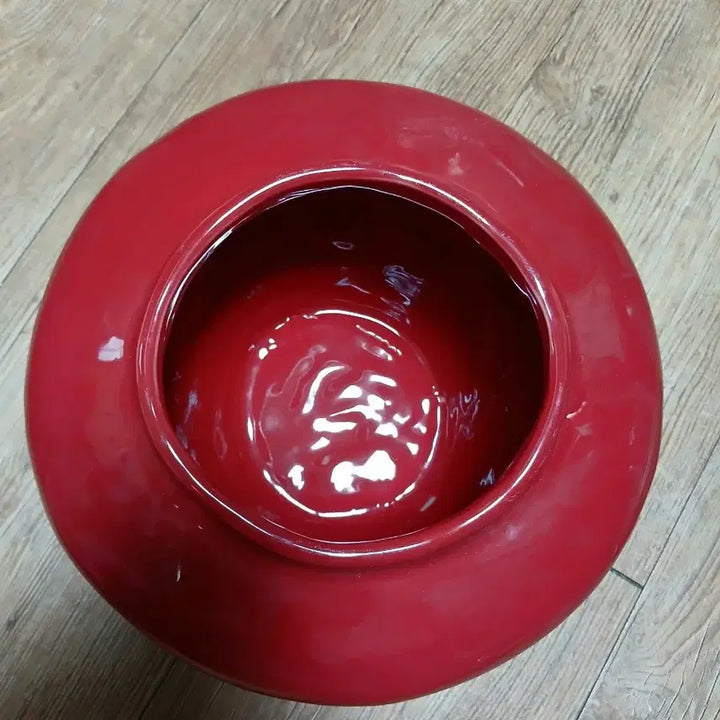 [BUNJANG] Red Antique Ceramic Vase / 빨강 도자기