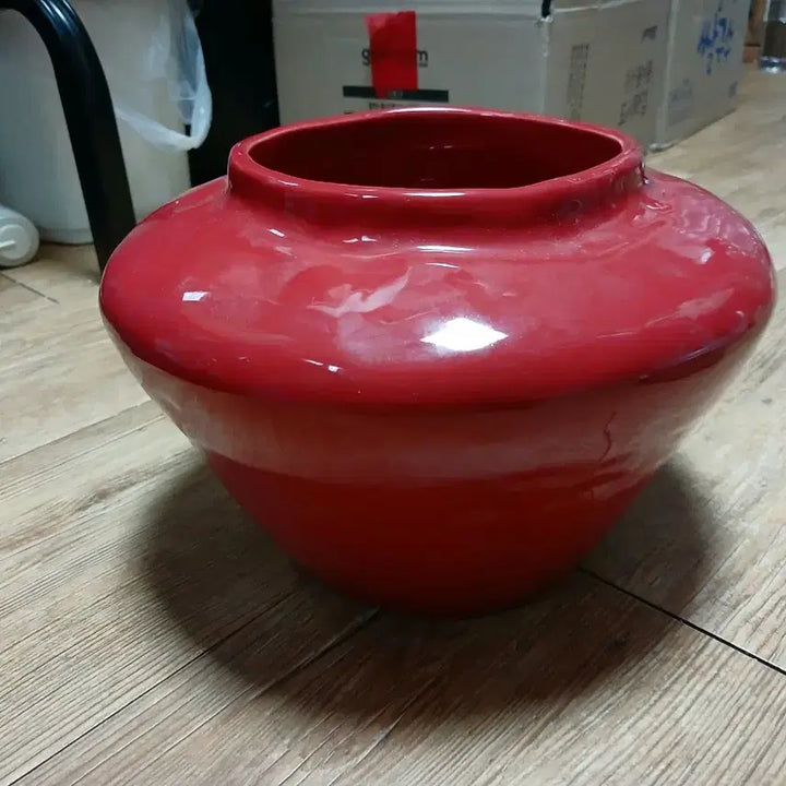 [BUNJANG] Red Antique Ceramic Vase / 빨강 도자기