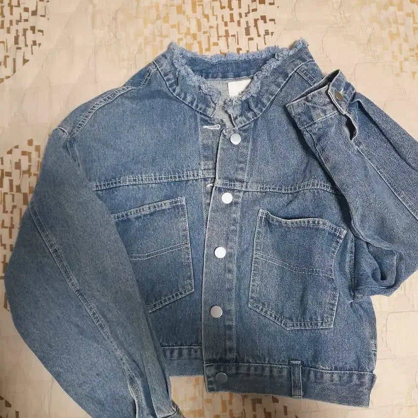 [BUNJANG] Le Pitta Denim Crop Jacket / Le Pitta 청 데님 크롭 자켓 55