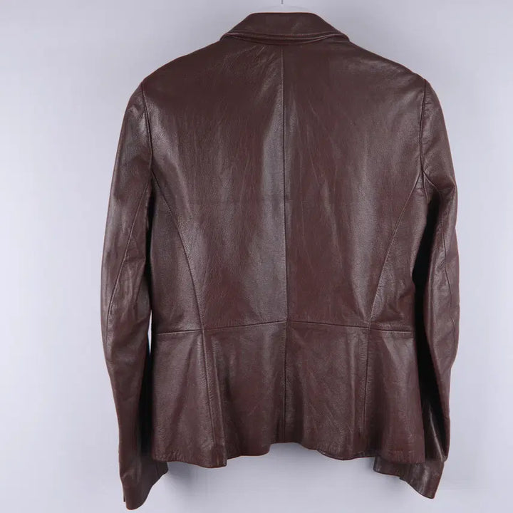 [BUNJANG] Theory Leather Jacket (Brown, Size 6) / (여성) 띠어리 가죽 레더 자켓 브라운 6사이즈