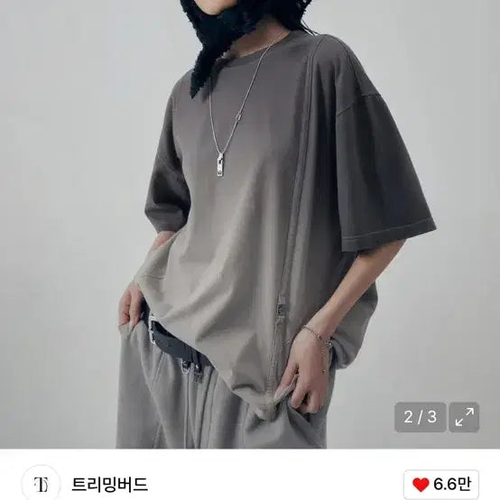 [BUNJANG] Trimming Bird Gradient Short Sleeve T-shirt / 트리밍버드 그라데이션 반팔 티셔츠