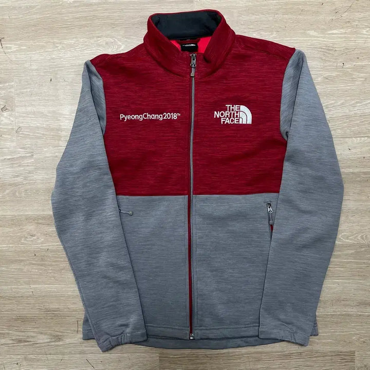 [BUNJANG] The North Face Pyeongchang Olympic Edition Fleece Track Jacket [Red] M / 노스페이스 평창올림픽 에디션 기모 져지 트랙탑 자켓 [레드] M/95