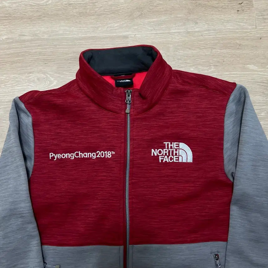 [BUNJANG] The North Face Pyeongchang Olympic Edition Fleece Track Jacket [Red] M / 노스페이스 평창올림픽 에디션 기모 져지 트랙탑 자켓 [레드] M/95