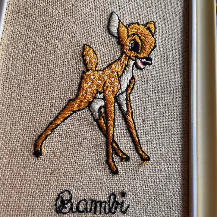 [BUNJANG] Vintage Bambi Embroidery Frame / 1960s/빈티지 밤비 자수 액자(rare)