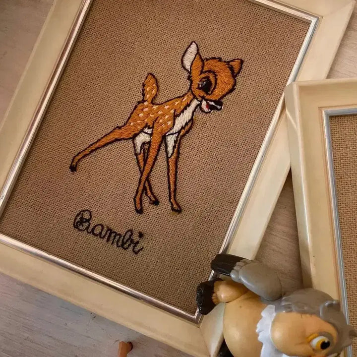 [BUNJANG] Vintage Bambi Embroidery Frame / 1960s/빈티지 밤비 자수 액자(rare)