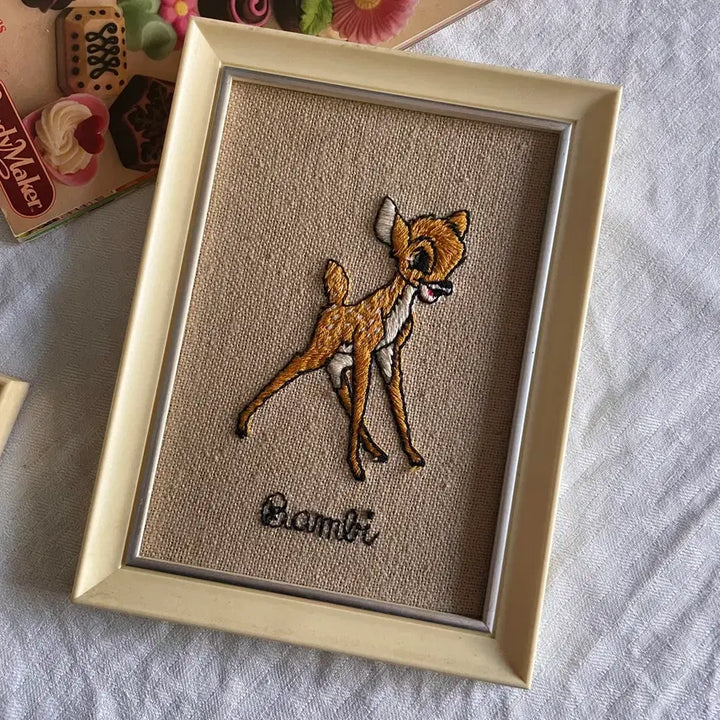 [BUNJANG] Vintage Bambi Embroidery Frame / 1960s/빈티지 밤비 자수 액자(rare)