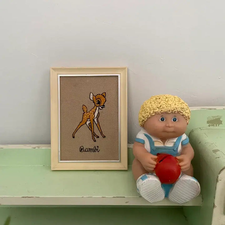 [BUNJANG] Vintage Bambi Embroidery Frame / 1960s/빈티지 밤비 자수 액자(rare)