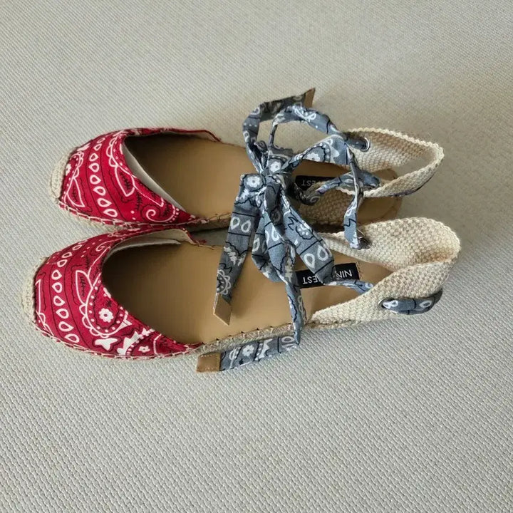 [BUNJANG] Nine West Espadrille Sandals Paisley 240 / 나인웨스트 에스파드류 샌들 페이즐리 240