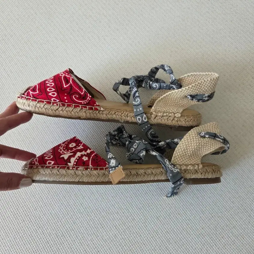 [BUNJANG] Nine West Espadrille Sandals Paisley 240 / 나인웨스트 에스파드류 샌들 페이즐리 240