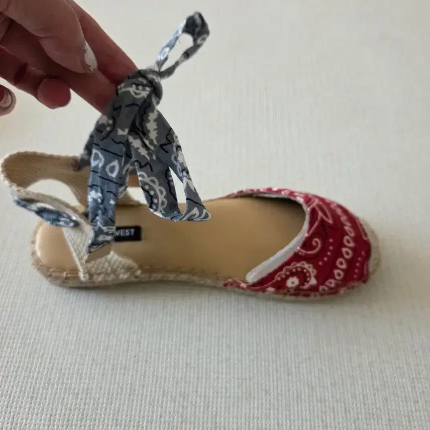 [BUNJANG] Nine West Espadrille Sandals Paisley 240 / 나인웨스트 에스파드류 샌들 페이즐리 240