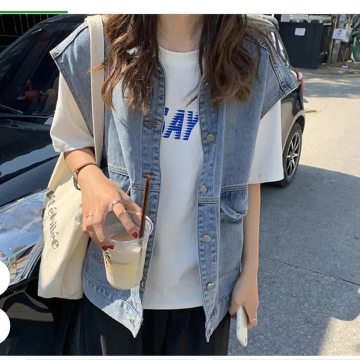 [BUNJANG] Denim Vest / 가볍게 툭 걸치는 데님 베스트 (무료배송)