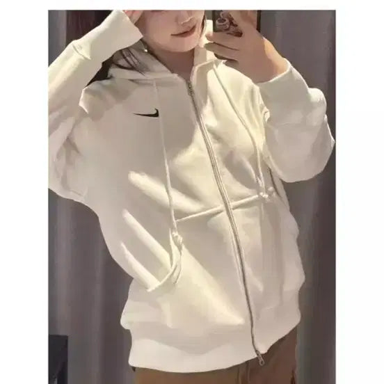 [BUNJANG] Nike Phoenix Oversized Fleece Full-Zip Hoodie (DQ5759-133) / 새상품 나이키 피닉스 오버사이즈 플리스 풀집 후디 DQ5759-133