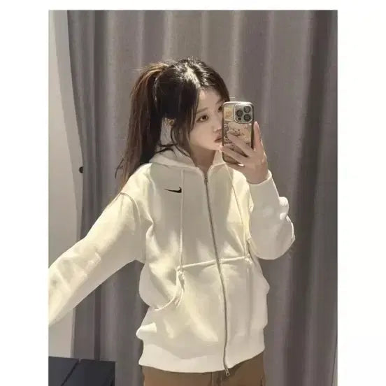 [BUNJANG] Nike Phoenix Oversized Fleece Full-Zip Hoodie (DQ5759-133) / 새상품 나이키 피닉스 오버사이즈 플리스 풀집 후디 DQ5759-133