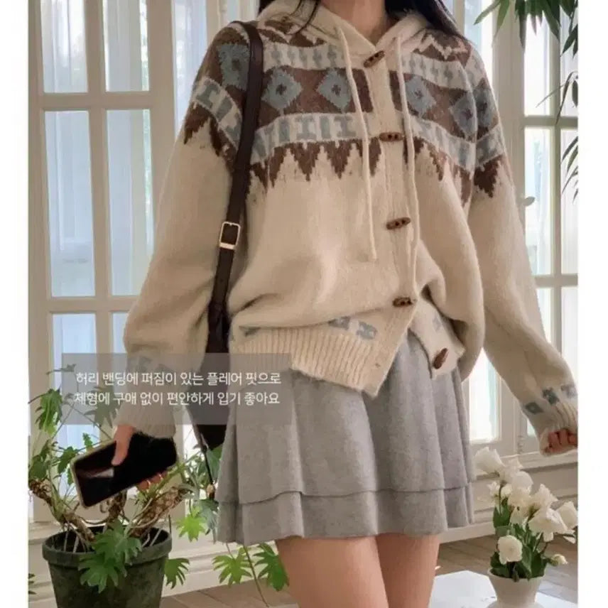 [BUNJANG] Shopperland Fure Flare Brushed Double Mini Skirt / 쇼퍼랜드 퓨레 플레어 기모 더블 미니스커트