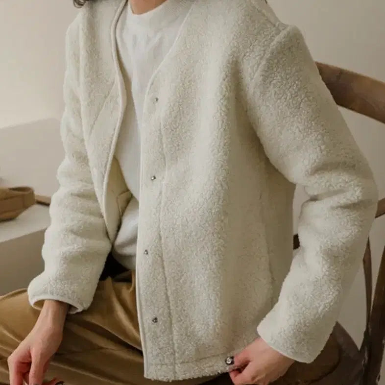 [BUNJANG] Simple Fleece Jacket / 심플양털자켓