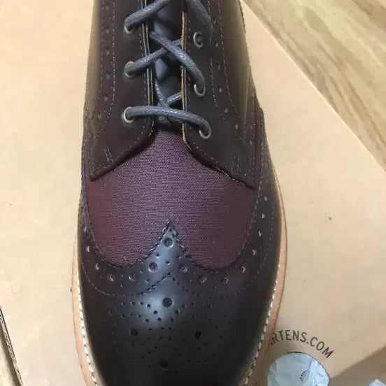 [BUNJANG] Dr. Martens Bentley Burgundy Wingtip Shoes / 닥터마틴 벤틀리 버건디 260