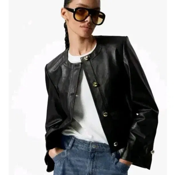 [BUNJANG] And Other Stories Cara Leather Jacket / 24년도 앤아더스토리즈) 카라 리스 레더 자켓