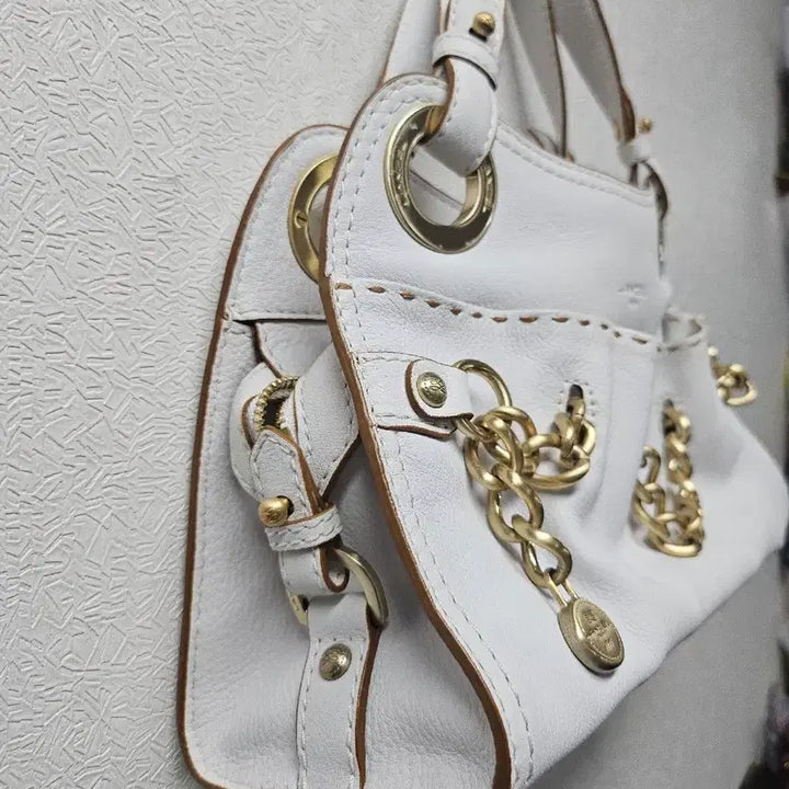 [SOLD OUT] LANCEL 란셀 프랑스 명품 화이트 가죽 토드백