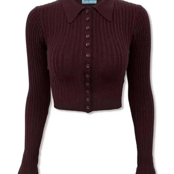 [BUNJANG] Pale Jade Retro Twist Collar Cardigan / 페일제이드 레트로 트위스트 카라 가디건