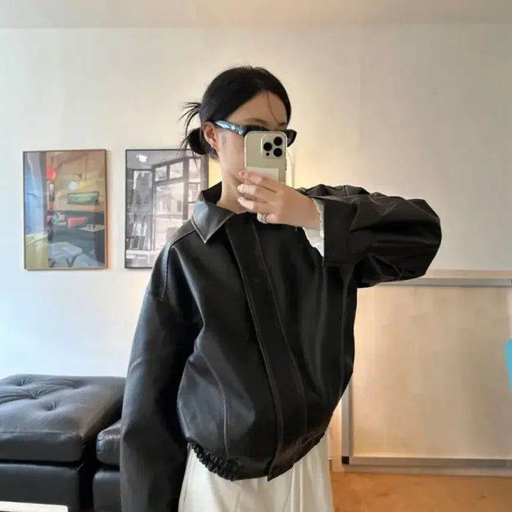 [BUNJANG] Innermute Leather Jacket / 새상품) 이너뮤트 레더자켓