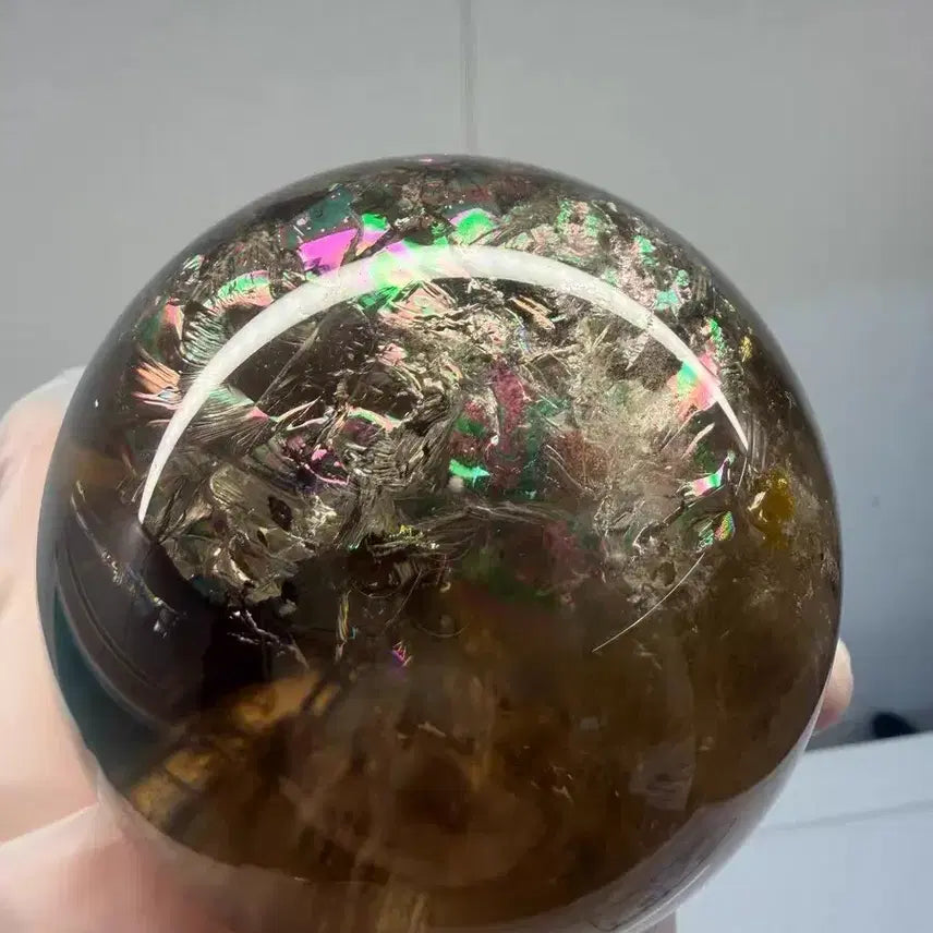 [BUNJANG] Aurora Smoky Quartz Sphere 6.9cm / 오로라 스모키 수정구 6.9cm