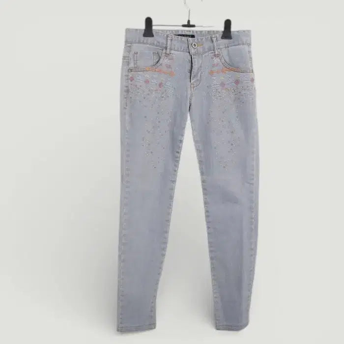 [BUNJANG] Tankus Slim Fit Grey Denim Pants Women&
