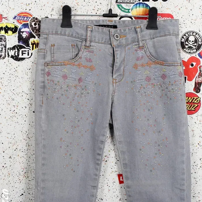 [BUNJANG] Tankus Slim Fit Grey Denim Pants Women&