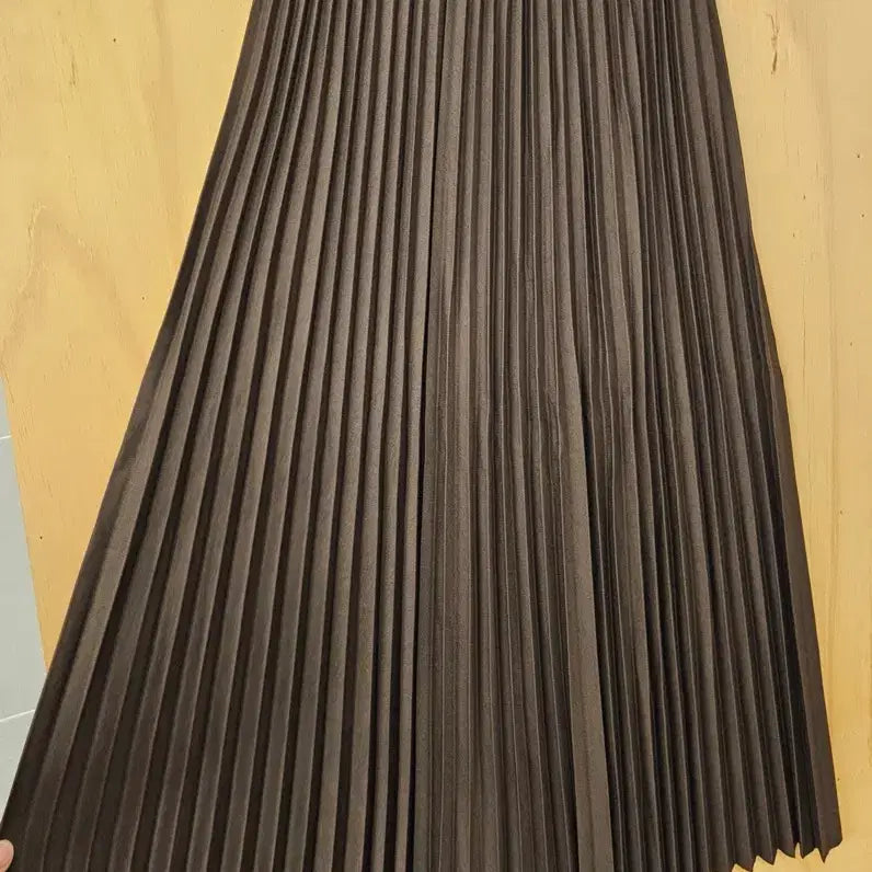 [BUNJANG] Brown Pleated Skirt / 브라운 주름 플리츠 스커트 (새옷)