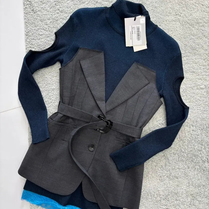 [BUNJANG] Andersson Bell Tailored Combo Knit Dress / 앤더슨벨 / 테일러드 콤보 니트 드레스 / S