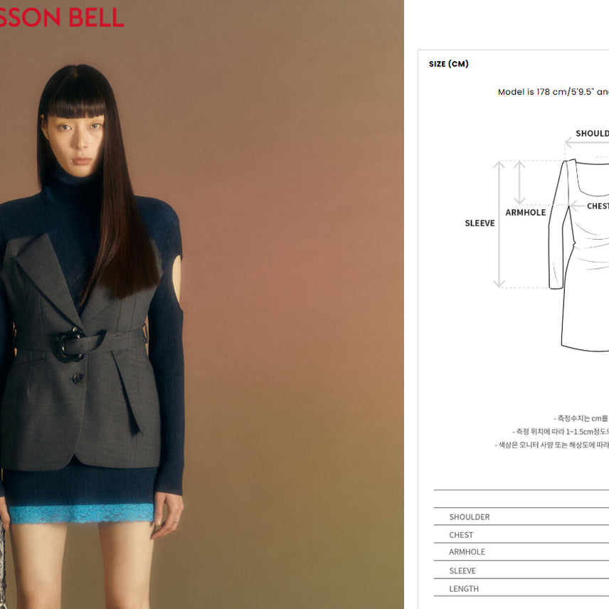 [BUNJANG] Andersson Bell Tailored Combo Knit Dress / 앤더슨벨 / 테일러드 콤보 니트 드레스 / S