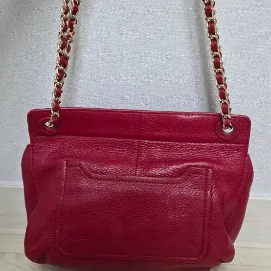 [BUNJANG] Tory Burch Red Leather Chain Shoulder Bag / 토리버치 레드 가죽 체인 숄더백ㅣ