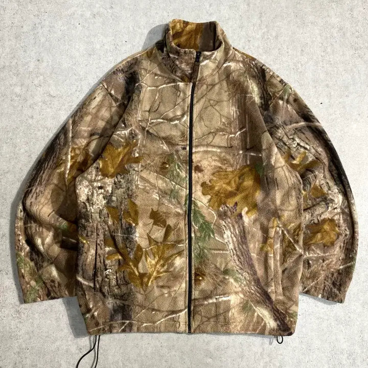[BUNJANG] Wallo Realtree Fleece Zip Up Jacket / [L] Wallo 왈로 리얼트리패턴 플리스 집업 자켓